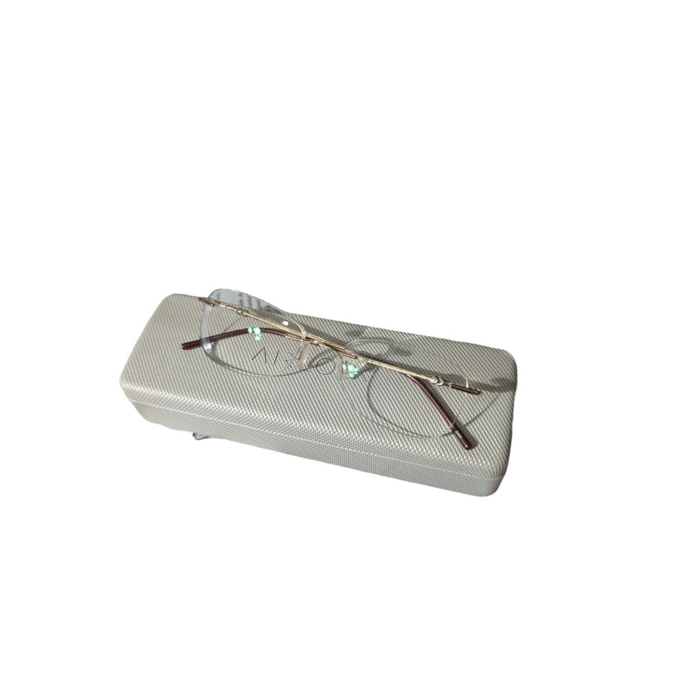 Pure Airlock Forever 200‎ 710 Eyeglasses Gold Rimless Oval Shape 50 18 135